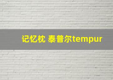 记忆枕 泰普尔tempur